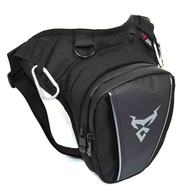 KPYWZER Outdoor Thigh Drop Leg Bag for Men Women Waist Fanny Pack Motorcycle Ride Crossbody Shoulder Riding Travel Hiking Tactical 01-Black - Image 1